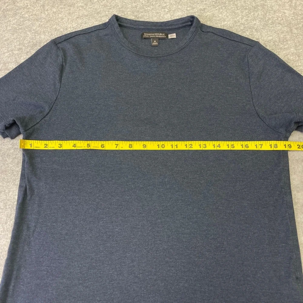 Banana Republic Mens Luxury Touch Performance T-Shirt Navy Blue Heather M